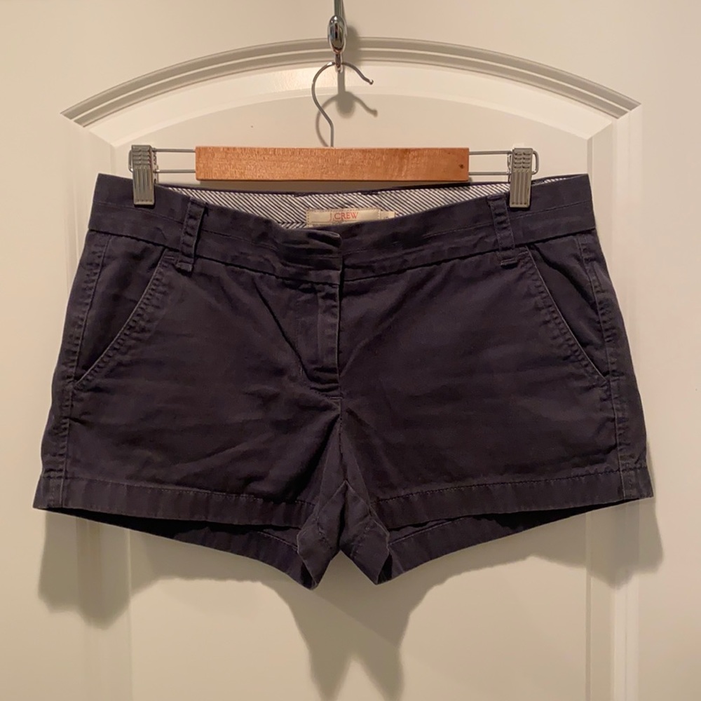 Navy J. Crew shorts, 3 in length